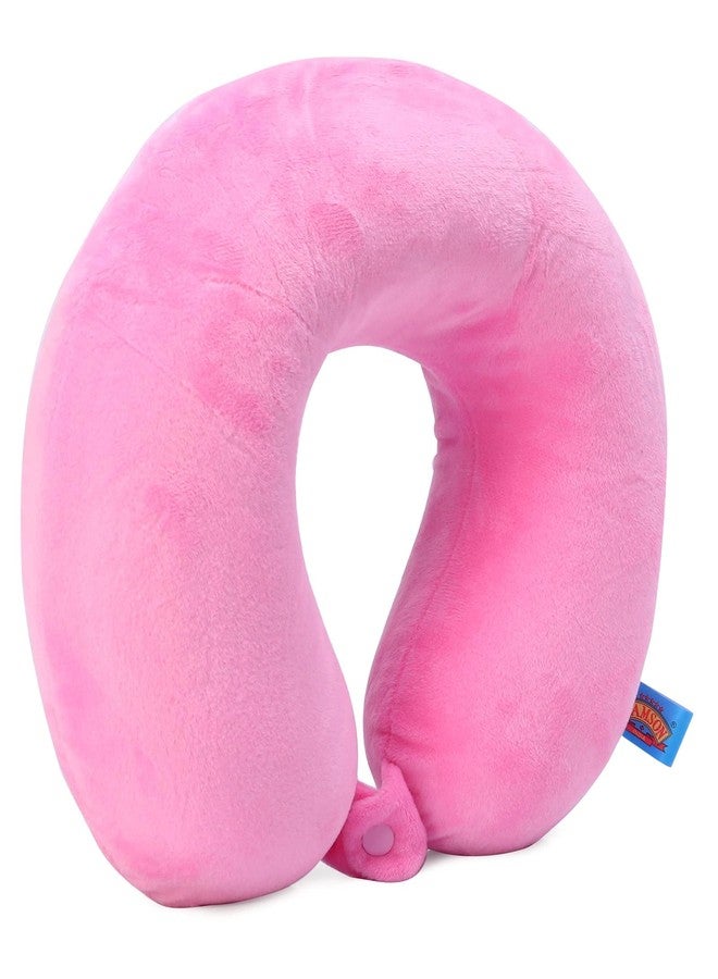 Ramson Rose Pink Ultrasoft Memory Foam Neck Pillow for Travelling - Image 3